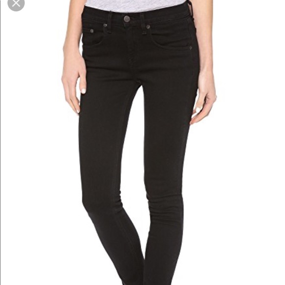 Rag & Bone High Rise Skinny Jean in Black - Picture 1 of 5